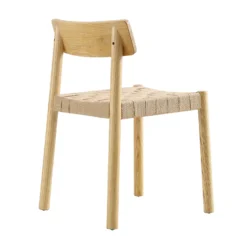 Ditton Set Of 2 Elm Wood And Jute Dining Chairs, Natural -Fame Furni Sales DCH 086 NAT 2P WB5
