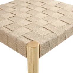 Ditton Set Of 2 Elm Wood And Jute Dining Chairs, Natural -Fame Furni Sales DCH 086 NAT 2P detail3