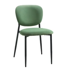 Kelmarsh Set Of 2 Grass Green Velvet Upholstered Dining Chairs -Fame Furni Sales DCH 2128 GRASS VEL 2P WB2