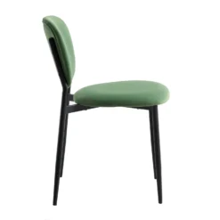 Kelmarsh Set Of 2 Grass Green Velvet Upholstered Dining Chairs -Fame Furni Sales DCH 2128 GRASS VEL 2P WB4