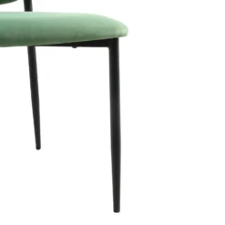 Kelmarsh Set Of 2 Grass Green Velvet Upholstered Dining Chairs -Fame Furni Sales DCH 2128 GRASS VEL 2P detail4