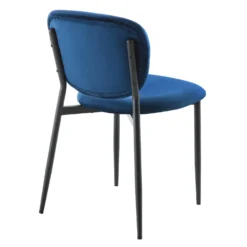 Kelmarsh Set Of 2 Navy Blue Velvet Upholstered Dining Chairs -Fame Furni Sales DCH 2128 NAVY VEL 2P WB5