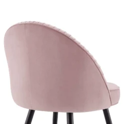 Miyae Set Of 2 Pleated Pale Pink Velvet Upholstered Dining Chairs 21 Miyae Set Of 2 Pleated Pale Pink Velvet Upholstered Dining Chairs -Fame Furni Sales DCH 2144 PINK VEL 2P detail2