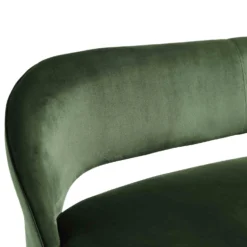 Oakley Dark Green Velvet Upholstered 3 Seater Dining Bench With Contrast Piping -Fame Furni Sales DCH 2147 DARKGREEN VEL detail1