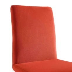 Fernie Set Of 2 Ochre Burnt Orange Velvet Dining Chairs With Upholstered Legs 18 Fernie Set Of 2 Ochre Burnt Orange Velvet Dining Chairs With Upholstered Legs -Fame Furni Sales DCH 2151 OCHRE VEL 2P detail1