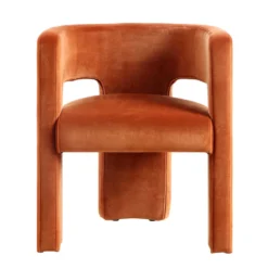 Greenwich Rust Velvet Dining Chair 13 Greenwich Rust Velvet Dining Chair -Fame Furni Sales DCH 2159 RUST VEL WB1