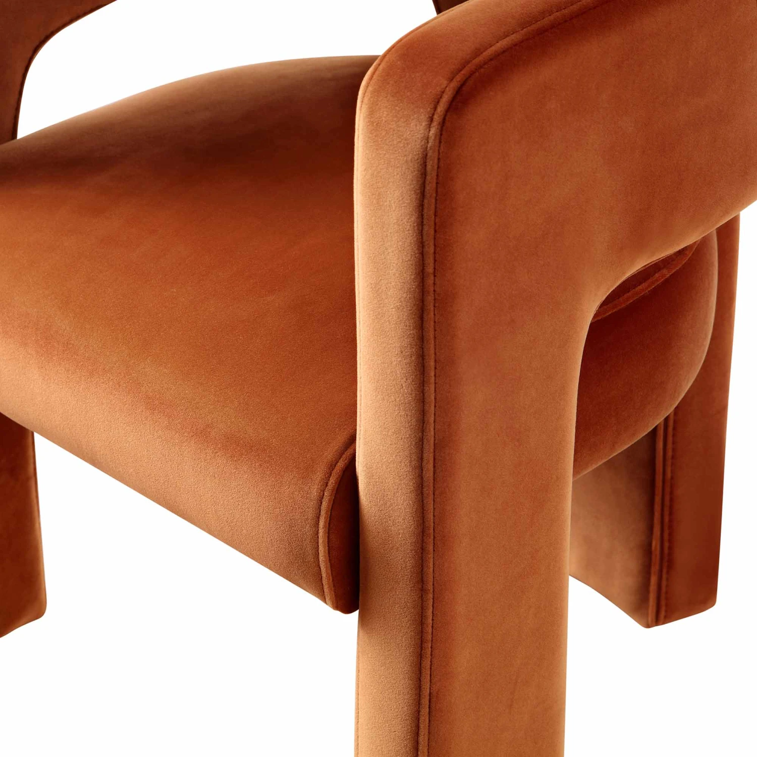 Greenwich Rust Velvet Dining Chair 10 Greenwich Rust Velvet Dining Chair - Image 10
