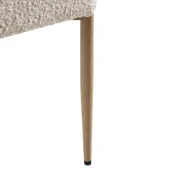 Fulbourn Taupe Boucle Dining Chair With Natural Wood Effect Legs -Fame Furni Sales DCH 2162 TAUPE BOUCLE NAT detail4
