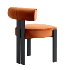 Ophelia Rust Velvet Dining Chair 20 Ophelia Rust Velvet Dining Chair -Fame Furni Sales DCH 2187 RUST VEL WB5
