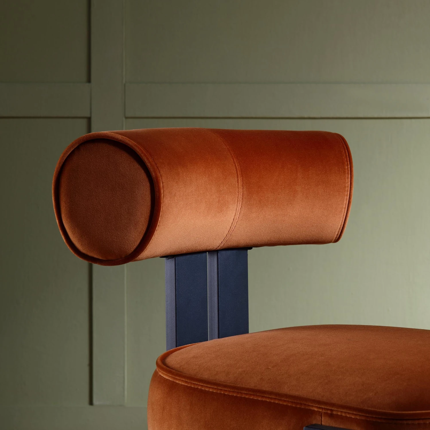 Ophelia Rust Velvet Dining Chair 3 Ophelia Rust Velvet Dining Chair - Image 3