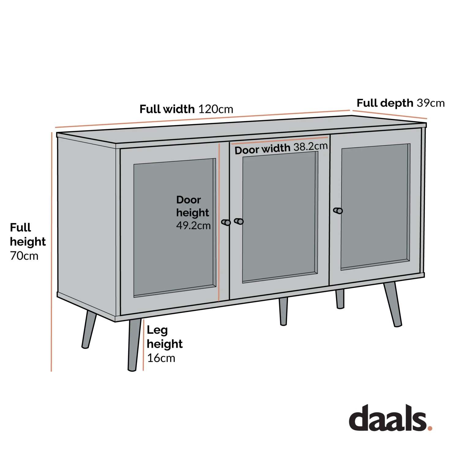 Frances Woven Rattan 3-Door Sideboard, White 4 Frances Woven Rattan 3-Door Sideboard, White - Image 4