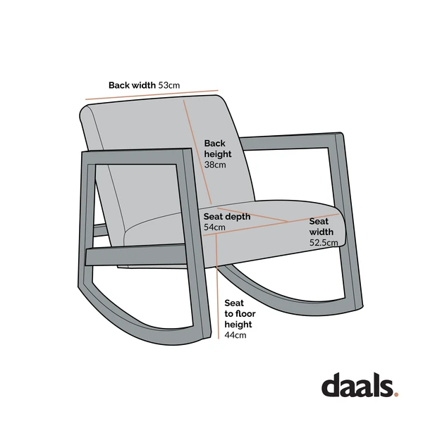Fyne Ecru Boucle Rocking Armchair With Rattan Armrests 5 Fyne Ecru Boucle Rocking Armchair With Rattan Armrests - Image 5
