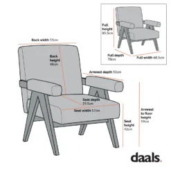 Chinnor White Boucle Accent Chair 12 Chinnor White Boucle Accent Chair -Fame Furni Sales Dimensional Drawings Mar 2023 ACH 729 scaled