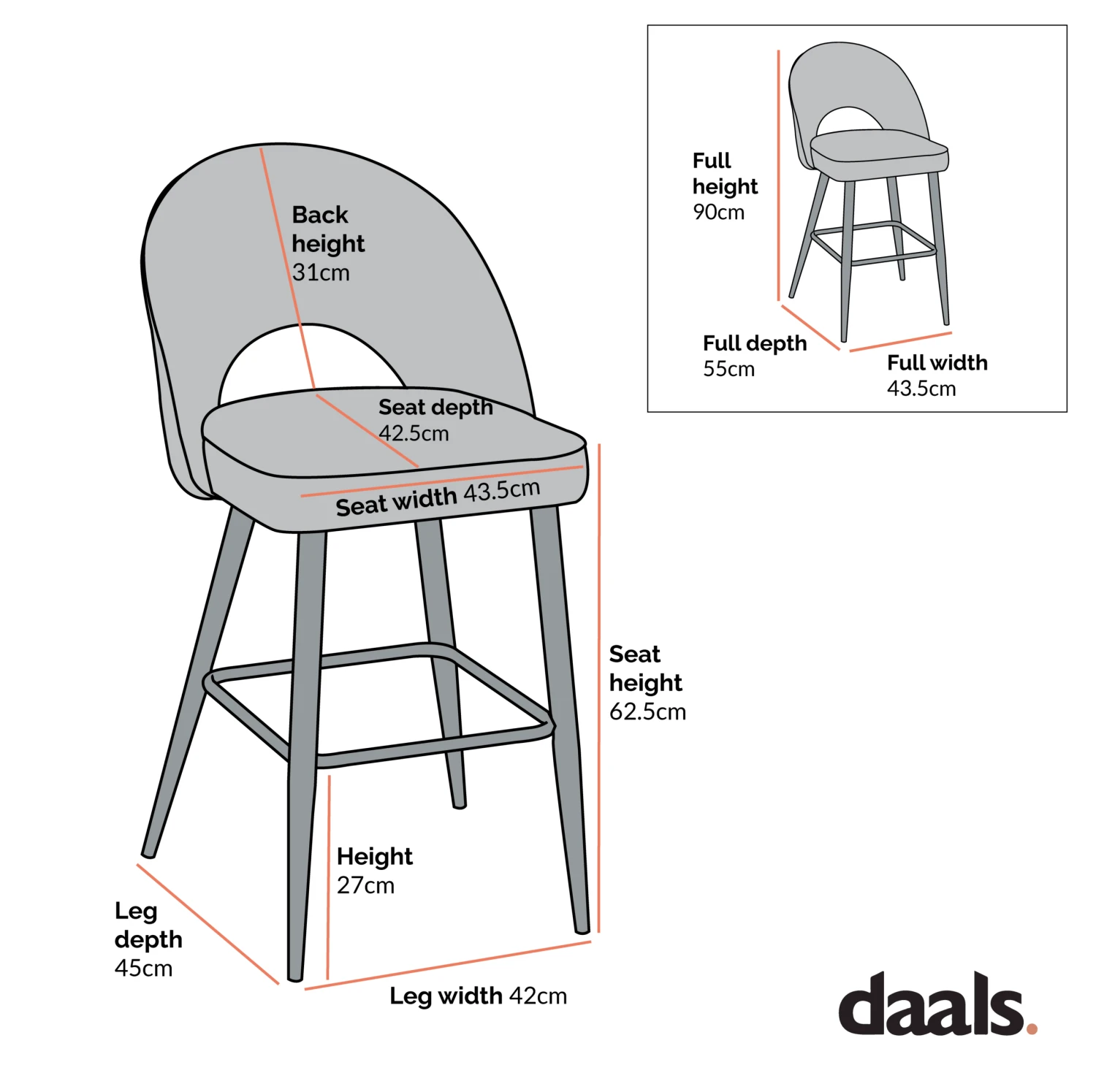 Oakley Set Of 2 Dark Green Velvet Upholstered Counter Stools With Contrast Piping 4 Oakley Set Of 2 Dark Green Velvet Upholstered Counter Stools With Contrast Piping - Image 4