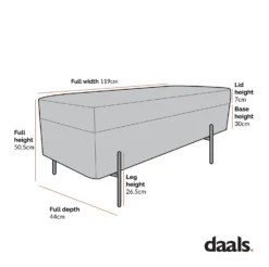 Jed Ecru Boucle 120cm Large Storage Ottoman Bench 18 Jed Ecru Boucle 120cm Large Storage Ottoman Bench -Fame Furni Sales Dimensional Drawings OTTO 2245 ECRUBOUCLE scaled