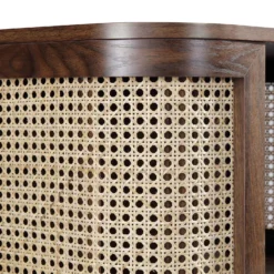 Izzy Curved Rattan Bedside Table, Walnut -Fame Furni Sales FT BST 04 WALN detail2