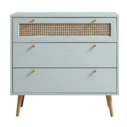 Anya Woven Rattan Chest Of 3 Drawer In Mint Colour 13 Anya Woven Rattan Chest Of 3 Drawer In Mint Colour -Fame Furni Sales FT COD 001 SAGE WB1