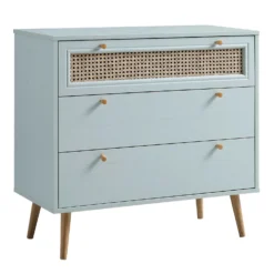 Anya Woven Rattan Chest Of 3 Drawer In Mint Colour 14 Anya Woven Rattan Chest Of 3 Drawer In Mint Colour -Fame Furni Sales FT COD 001 SAGE WB2