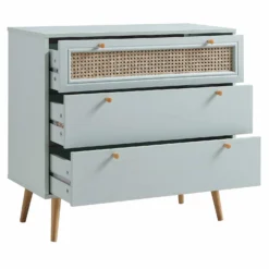Anya Woven Rattan Chest Of 3 Drawer In Mint Colour 16 Anya Woven Rattan Chest Of 3 Drawer In Mint Colour -Fame Furni Sales FT COD 001 SAGE WB3