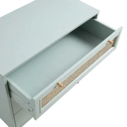 Anya Woven Rattan Chest Of 3 Drawer In Mint Colour 20 Anya Woven Rattan Chest Of 3 Drawer In Mint Colour -Fame Furni Sales FT COD 001 SAGE detail3