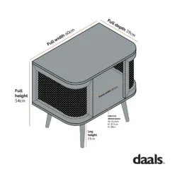 Izzy Curved Rattan Bedside Table, Walnut -Fame Furni Sales FT CurvedRange FT BST 04 3 2c974df5 ac0c 4d36 9438 3410ca423096 scaled