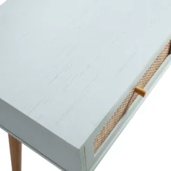 Frances Woven Rattan Dressing Table With Mirror, Mint -Fame Furni Sales FT DRTA 01 SAGE detail4