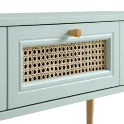 Anya Woven Rattan 3-Drawer TV Unit In Mint -Fame Furni Sales FT TV 001 SAGE detail2