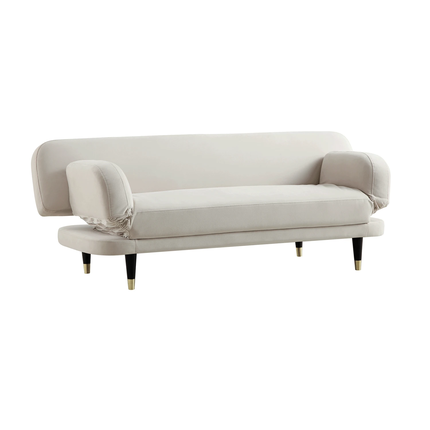 Solna 2-Seater Sofa Bed, Champagne Velvet 9 Solna 2-Seater Sofa Bed, Champagne Velvet - Image 9