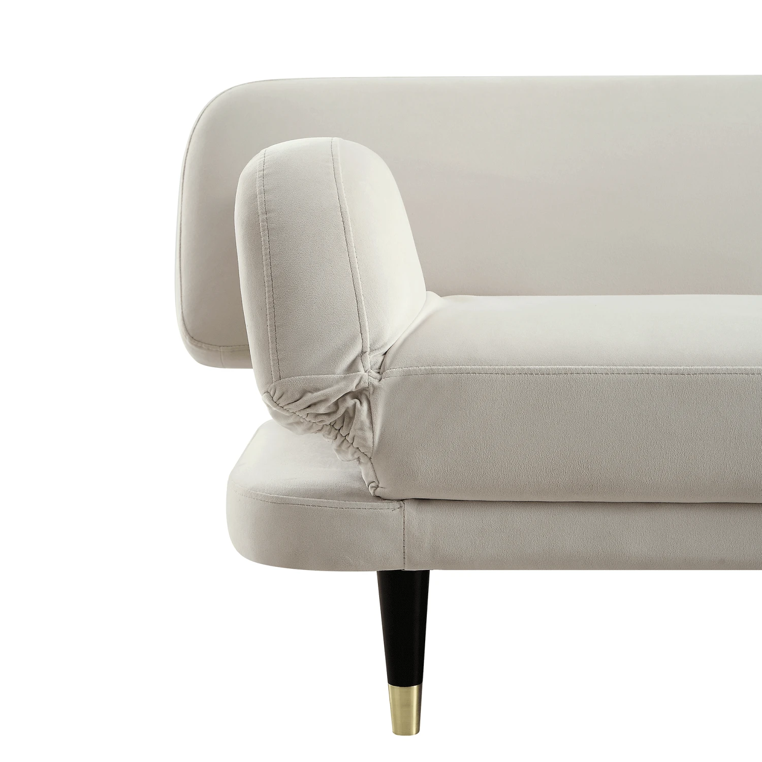 Solna 2-Seater Sofa Bed, Champagne Velvet 4 Solna 2-Seater Sofa Bed, Champagne Velvet - Image 4