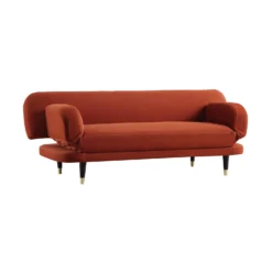 Solna 2-Seater Sofa Bed, Rust Velvet -Fame Furni Sales GCSF 2277 RUST VEL GIF2