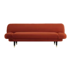 Solna 2-Seater Sofa Bed, Rust Velvet -Fame Furni Sales GCSF 2277 RUST VEL WB3