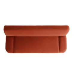 Solna 2-Seater Sofa Bed, Rust Velvet -Fame Furni Sales GCSF 2277 RUST VEL WB5