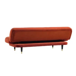 Solna 2-Seater Sofa Bed, Rust Velvet -Fame Furni Sales GCSF 2277 RUST VEL WB8