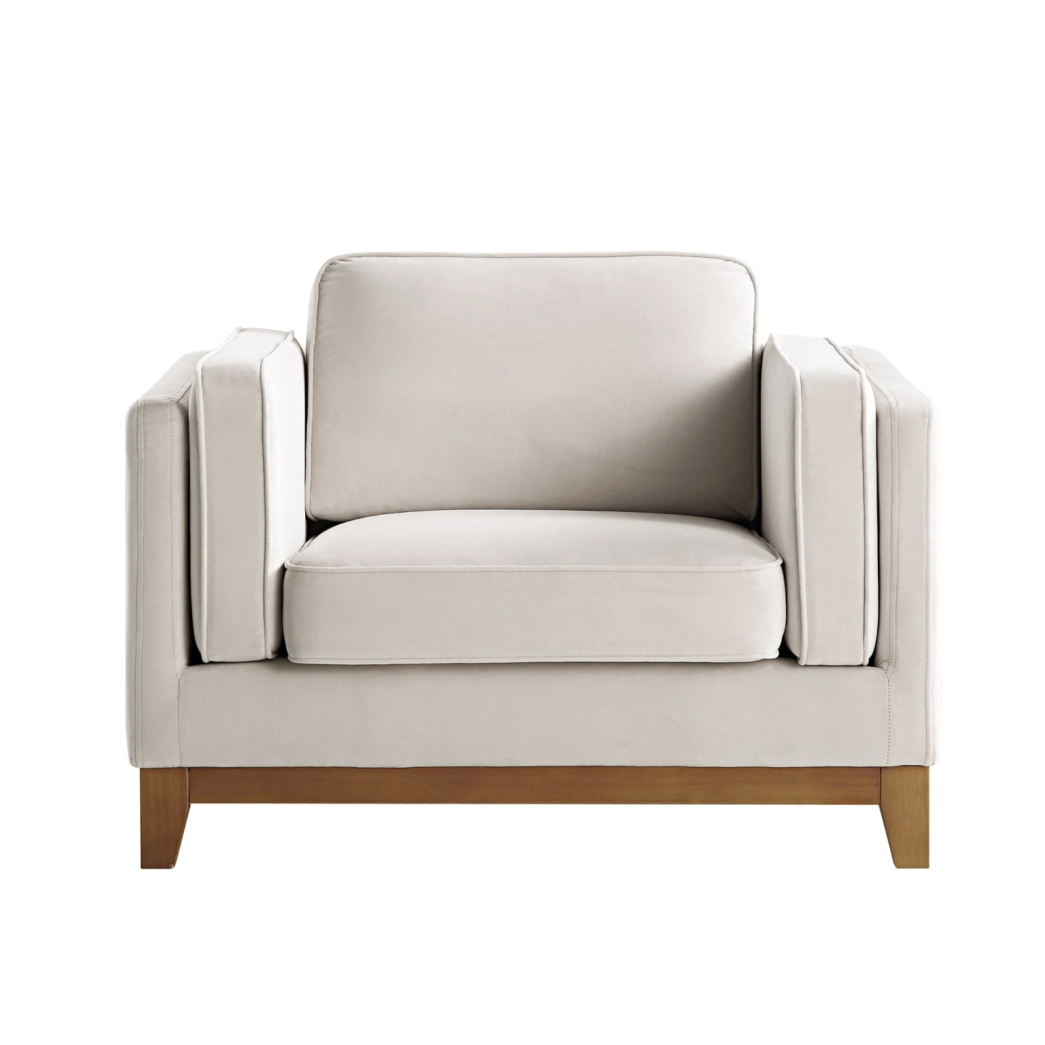 Dipley Champagne Velvet Sofa, 1-Seater 5 Dipley Champagne Velvet Sofa, 1-Seater - Image 5