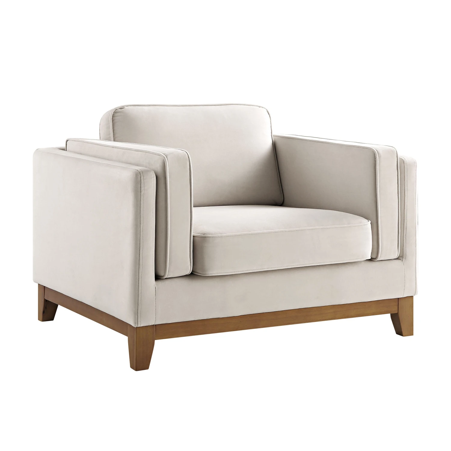Dipley Champagne Velvet Sofa, 1-Seater 7 Dipley Champagne Velvet Sofa, 1-Seater - Image 7