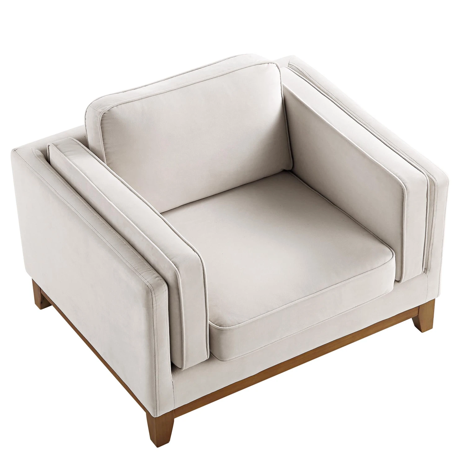 Dipley Champagne Velvet Sofa, 1-Seater 8 Dipley Champagne Velvet Sofa, 1-Seater - Image 8