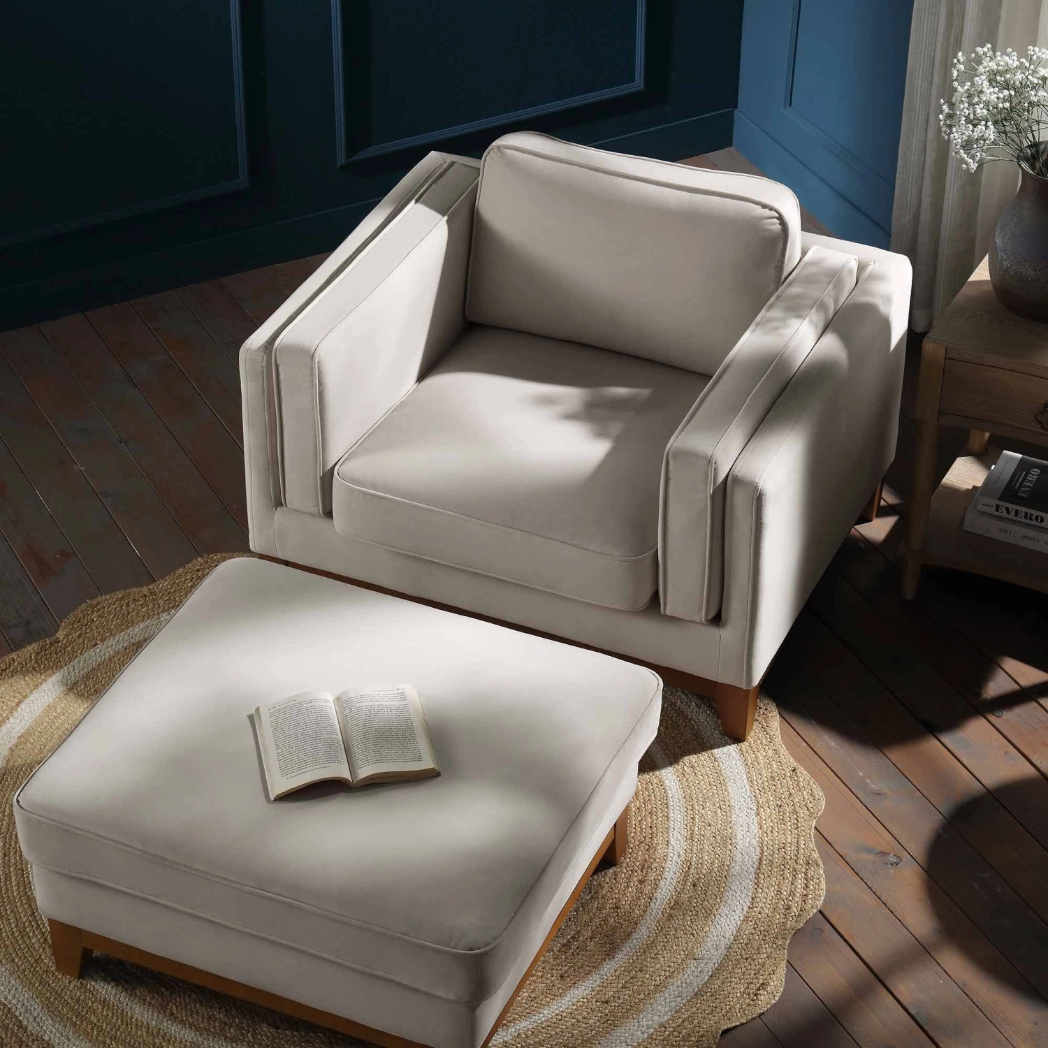 Dipley Champagne Velvet Sofa, 1-Seater 4 Dipley Champagne Velvet Sofa, 1-Seater - Image 4