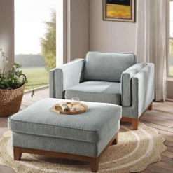 Dipley Sage Fabric Sofa, 1-Seater 13 Dipley Sage Fabric Sofa, 1-Seater -Fame Furni Sales GCSF 2339 SAGE WOV 1ST scene2