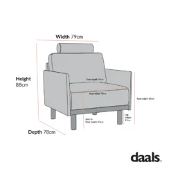 Timber Oatmeal Fabric Armchair -Fame Furni Sales GCSF 2348 1ST 2 4