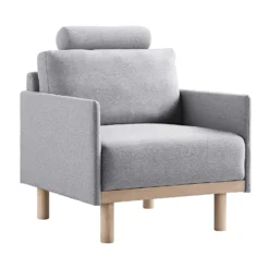 Timber Grey Marl Fabric Armchair -Fame Furni Sales GCSF 2348 GREY FAB 1ST WB1