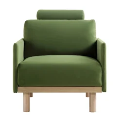 Timber Fern Green Velvet Armchair -Fame Furni Sales GCSF 2348 MOSS VEL 1ST WB2