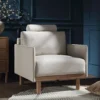 Timber Oatmeal Fabric Armchair