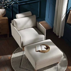 Timber Oatmeal Fabric Armchair -Fame Furni Sales GCSF 2348 OAT FAB 1ST scene3