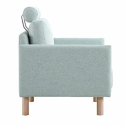 Timber Sage Green Fabric Armchair -Fame Furni Sales GCSF 2348 SAGE FAB 1ST WB3