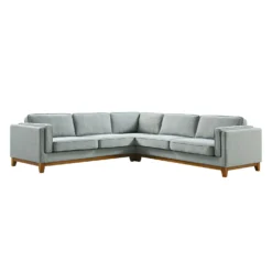 Dipley Sage Woven Fabric Grande Corner Sofa 22 Dipley Sage Woven Fabric Grande Corner Sofa -Fame Furni Sales GCSF 2399 SAGE WOV LARGECORNER WB1