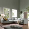 Dipley Sage Woven Fabric Grande Corner Sofa