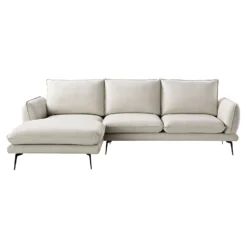 Obriel Oatmeal Fabric Sofa, Grande Chaise Sofa Left Hand -Fame Furni Sales GCSF 2400 OAT FAB LEFT WB1