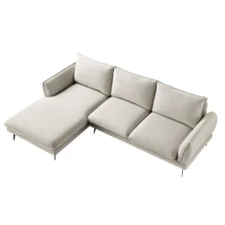 Obriel Oatmeal Fabric Sofa, Grande Chaise Sofa Left Hand -Fame Furni Sales GCSF 2400 OAT FAB LEFT WB4