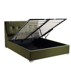 Hadley Moss Green Velvet Ottoman Storage Bed -Fame Furni Sales JAH 010 MOSS VEL WB3