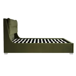 Hadley Moss Green Velvet Ottoman Storage Bed -Fame Furni Sales JAH 010 MOSS VEL WB4